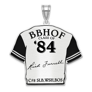 Black Bow Jewelry Sterling Silver Rick Ferrell Signature Enamel Jersey Pendant - 1 of 4