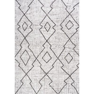Handmade Black Diamond Trellis Synthetic 5' x 8' Area Rug