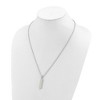 Chisel Stainless Steel Polished Vertical ID Bar Pendant on a 22" Ball Chain Necklace - 4 of 4