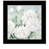 HomeRoots Peaceful Peonies In Full Bloom Black Framed Print Wall Art - 4 of 4
