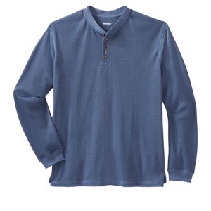 KingSize Men's Big & Tall Tall Waffle-Knit Thermal Henley Tee Big - 1 of 4
