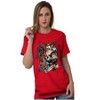 Betty Boop Biker Flaming Skull Tattoo Womens Graphic T Shirt Tees Brisco Brands - 4 of 4