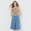 Women's Ribbed Asymmetrical Drapey Top - Wild Fable™ Oatmeal - 3 of 3