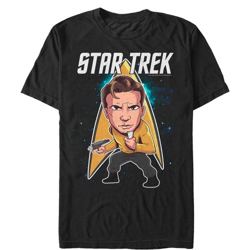 Men's Star Trek Kirk Cartoon Starfleet Hero T-Shirt - image 1 of 4