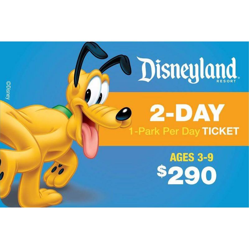 Disneyland 2 Day 1 Park per Day Ticket $290 (Ages 3-9), 1 of 2