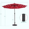 Sonkuki 9ft LED Round Outdoor Patio Market Umbrella w/Aluminum Pole and 8 Sturdy Ribs - 3 of 4