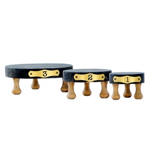 VIP Wood 7 in. Black Numbered Risers Set of 3 - 1 of 4