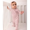 MiniMoi 2 Piece Baby Girls "Sweet Cherry" 100% Cotton Smocked Footie Set - 2 of 4