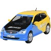 2001 Honda Civic Type R EP3 Blue and Yellow with Black Hood "Spoon Sports" 1/64 Diecast Model Car by Paragon Models - 4 of 4