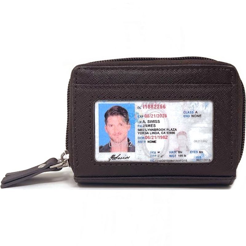 Alpine Swiss Womens Accordion Organizer Wallet Leather Credit Card Case ID, 3 of 7