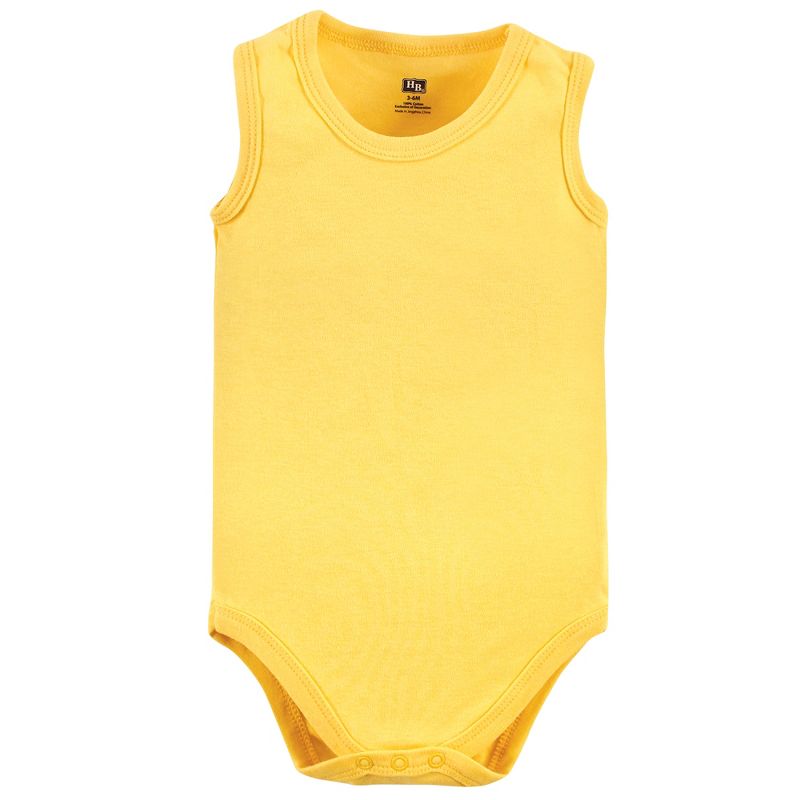 Hudson Baby Infant Boy Cotton Sleeveless Bodysuits, Go Bananas, 4 of 9