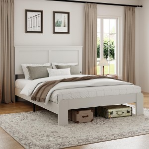KTMBDW Bed Frame with Headboard and Footboard, with Under Bed Storage, No Box Spring Needed, Easy Assembly - 1 of 4