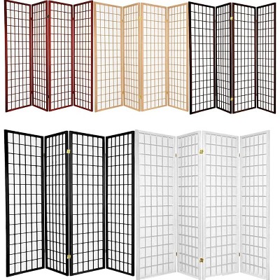 Espresso 5-Panel Shoji Style Folding Room Divider