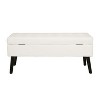 NicBex Ottoman Bench with Shoe Rack Modern Linen Ottoman with Metal Legs, End of Bed Bench for Living Room, Bedroom, Entryway, Load 300 lb - 3 of 4