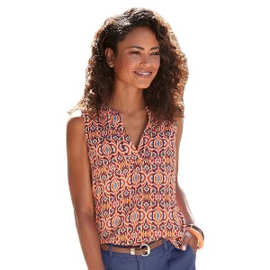 Women's Sleeveless V-Neck Blouse Shirt - LASCANA - 1 of 4