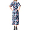 LA LEELA Women's Beachwear Swimsuit Coverups for Women Summer Cover Ups for Swimwear Women Button Up Beach Dress Night T Shirt L-XL Black, Floral - 3 of 3