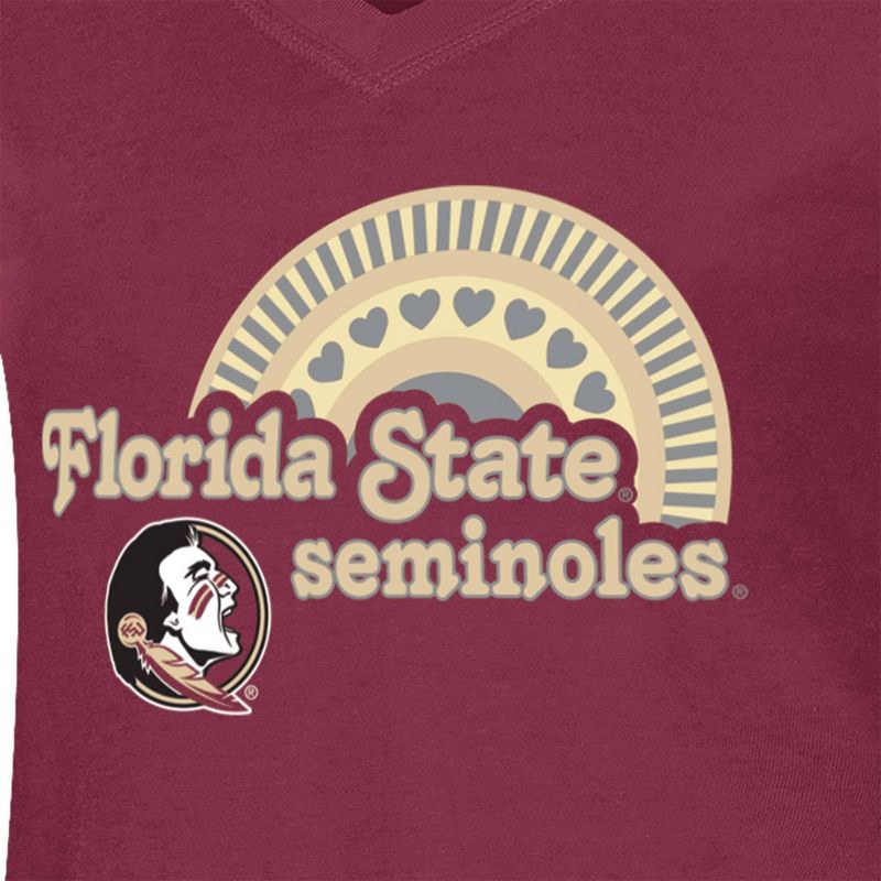NCAA Florida State Seminoles Girls&#39; V-Neck T-Shirt, 3 of 4