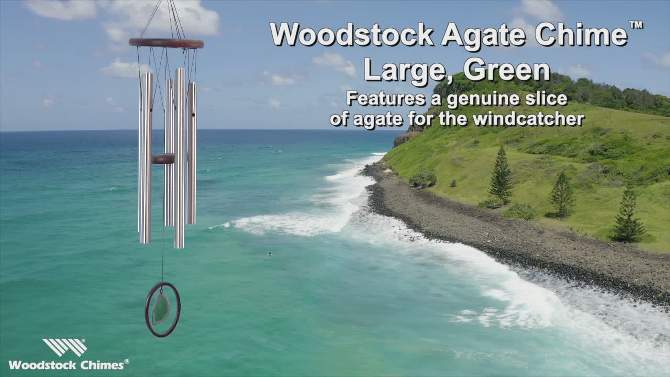 Woodstock Wind Chimes Signature Collection, Woodstock Agate Chime, 25'' Wind Chime, 2 of 12, play video