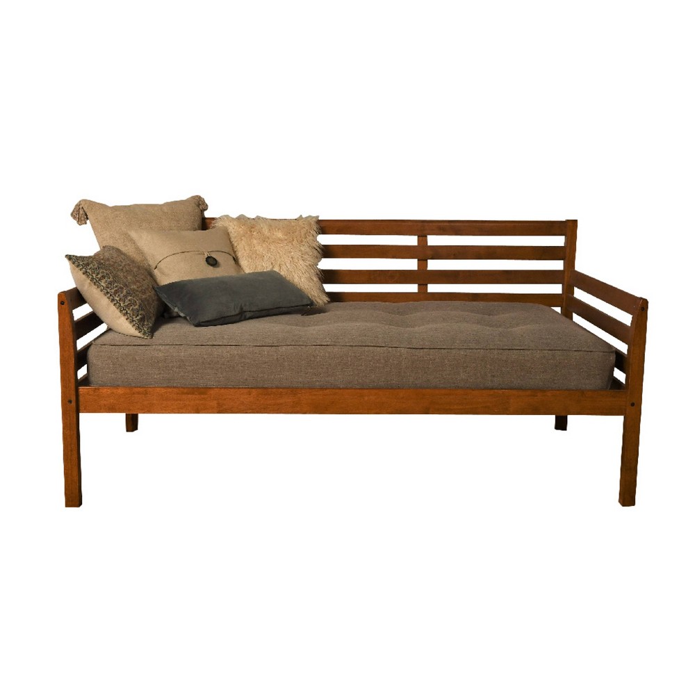 Photos - Bed Twin Yorkville Daybed Barbados Frame with Stone Mattress - Dual Comfort: M