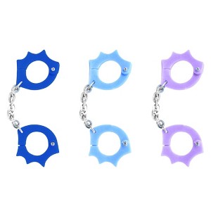 Set of 3 Pairs of Plastic Toy Miniature Handcuffs for WWE Wrestling Action Figures - 1 of 1