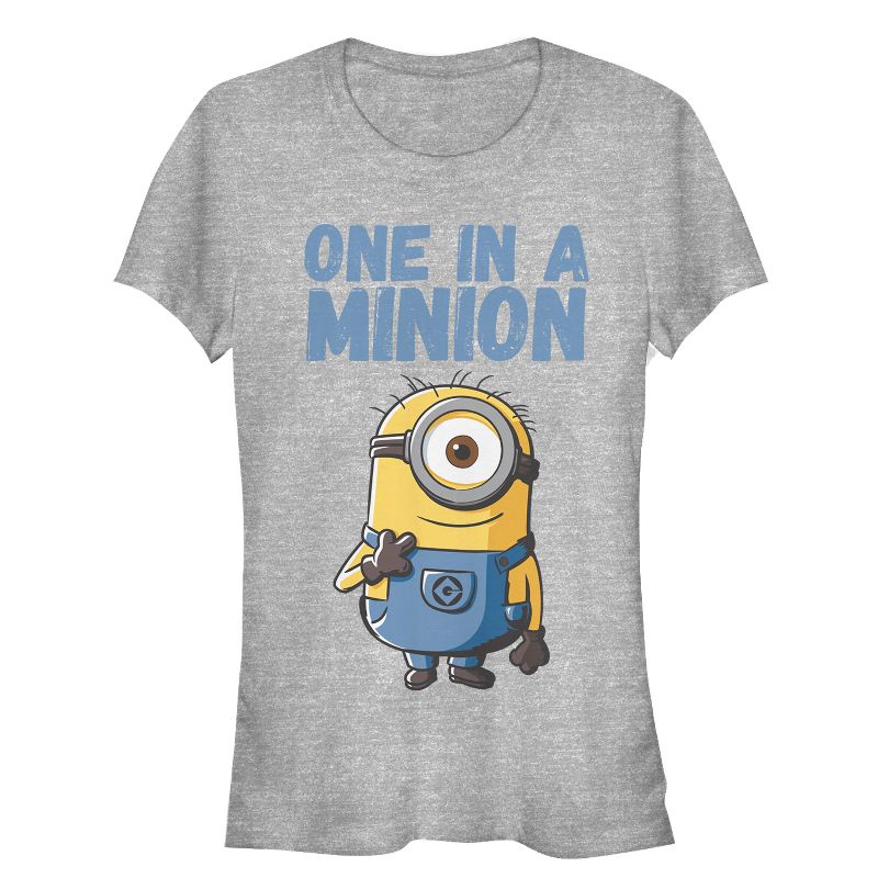Juniors Womens Despicable Me Cute One in a Minion T-Shirt, 1 of 4