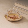 Decorative Sunshine Trinket Tray for House Decor - Stylish Ceramic Tray Dish for Jewelry, Bathroom, or Bedroom Decor - 3.5", Ivory - 2 of 4
