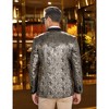 Men's Floral Tuxedo Jacket One Button Embroidered Dinner Suit Jackets Party Prom Wedding Blazer Coat - 4 of 4