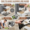 LunaLulinlk gray Upgraded oversized cat litter box with scoop, upgraded adjustable door cat litter box with enlarged drawer - 3 of 4