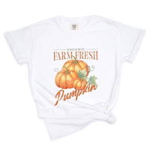 Simply Sage Market Farm Fresh Pumpkin Watercolor Garment Dyed Tee - 1 of 4