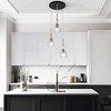 LNC Blobfish 3-Light 15" Modern Cluster Small Chandelier, Polished Gold with Textured Wine Glass - 4 of 4