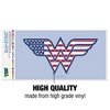 Wonder Woman Usa American Flag Logo Automotive Bumper Sticker - 3 of 4