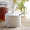 Portmeirion Sophie Conran Fine Porcelain Condiment Pot with Ceramic Spoon – Durable & Dishwasher Safe Serveware for Breakfast, Dining & Entertaining - 3 of 4