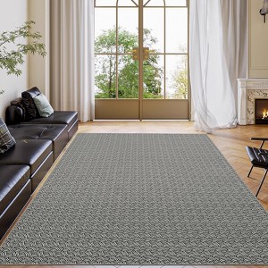 Nasitip Realistic Braided Area Rug,Machine Washable Non-Shedding Modern Abstract Rug for Bedroom,Dining Room,Home Office - 1 of 4