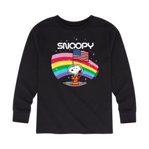 Boys' - Peanuts - Space Traveler Snoopy Long Sleeve Graphic T-Shirt - 1 of 4