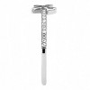Slickblue Sleek No Plating Stainless Steel Ring for Women with Jet Epoxy and Clear Accents, Modern Look, Size 5-10 - 3 of 4