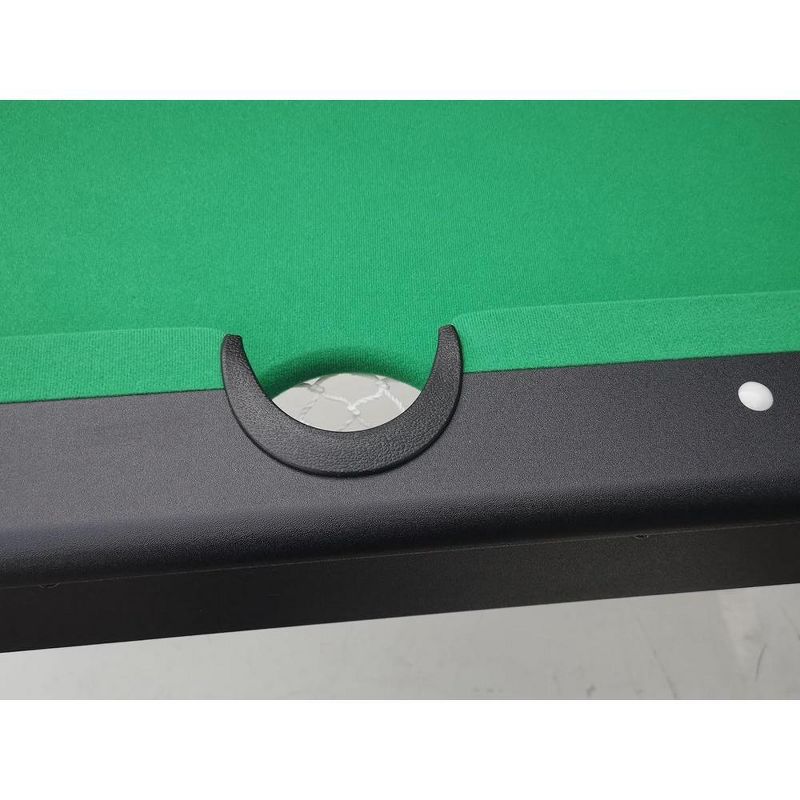 5.5 Ft Folding Portable Pool Table,Indoor Stable Pool Table for Kids, Adults, Green Cloth, 4 of 7