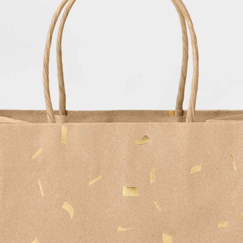 Gold Foil Specks Brown Small Gift Bag - Spritz&#8482;, 3 of 4
