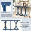 59.8" Farmhouse Entryway Console Table with Curved Legs and Oak Veneer Top, Narrow Accent Table for Living Room or Hallway -3irtyhousy - 3 of 4