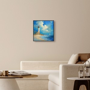 Art Remedy Lighthouse Sunrise Chic Coastal Wall Art Framed - 1 of 4