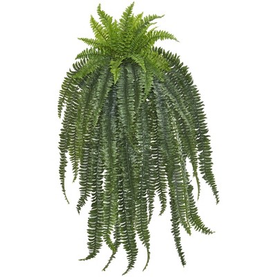 Nearly Natural 58-in Boston Fern Artificial Hanging Plant : Target