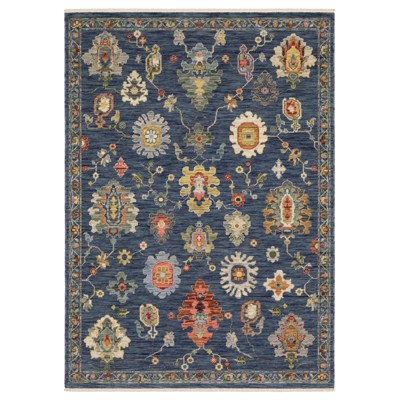 Oriental Weavers Lucca 2863B Blue / Multi Indoor Area Rug - 5'3" x 7'6"