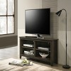 GlasFlength TV Stands and Consoles Entertainment Center with Open Shelves and Cable Management for Living Room, Black, 15.5"*58"*23" - 2 of 4