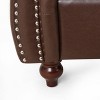 Glenmont Contemporary Channel Stitch Loveseat with Nailhead Trim - Christopher Knight Home - 3 of 4
