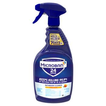 Microban Citrus Scent 24 Hour Bathroom Cleaner and Sanitizing Spray - 32 fl oz