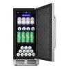 Velivi 15 Inch Outdoor Beverage Refrigerator Cooler,Stainless Steel 127 Cans Beverage Fridge - 2 of 4