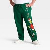 Adult Grinch Singing Fleece Graphic Pants - Green - 2 of 3