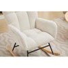 NicBex Accent Chair Modern Rocking Chair with Solid Wood Legs Upholstered Glider Rocking Chair with High Backrest for Living Room, Bedroom - 2 of 4