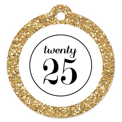 Big Dot of Happiness Gold Tassel Worth The Hassle - 2025 Graduation Party Favor Gift Tags (Set of 20)