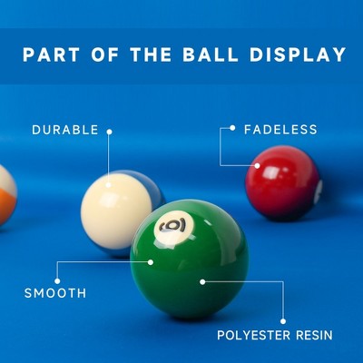 Professional Grade Multicolor Polyester Resin Billiard Pool Ball Set