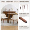 Wooden Dining Chairs, Modern Fabric Side Dinner Chair, Upholstered, for Kitchen, Dining Room, Restaurant - 4 of 4